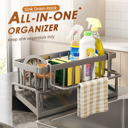 Multifunctional Sink Drain Rack for Kitchen Organization
