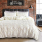 Elegant Pleated Duvet Cover Set – Hidden Zip, Machine-Washable & Fade-Resistant (Includes Matching Pillowcases)