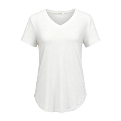 🌸Breathable Soft Comfort🌿Women's Casual V-Neck Short Sleeve T-Shirt✨