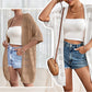 Women's Short Sleeve Hollow-Out Knit Cardigan