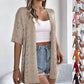 Women's Short Sleeve Hollow-Out Knit Cardigan