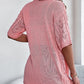 Women's Short Sleeve Hollow-Out Knit Cardigan
