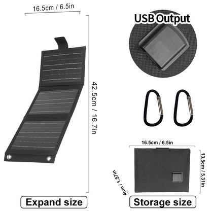 ☀️ LIMITED-TIME 50% OFF! ✨ Portable Solar Panel – Foldable, USB Charging, Weather-Resistant 🎒