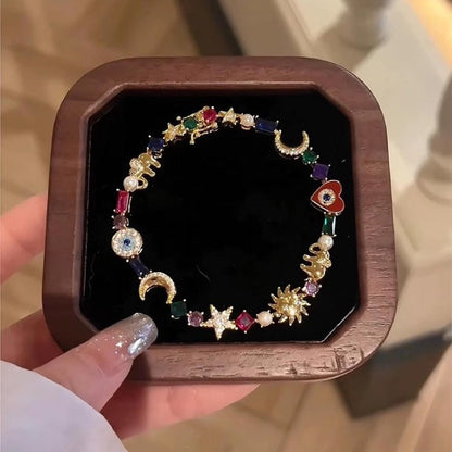 💐 Last Day Special Price £8.99 ! 🔥Buy 2 Get 1 Free💫Whimsical Celestial Charm Bracelet✨(Free Storage Box)