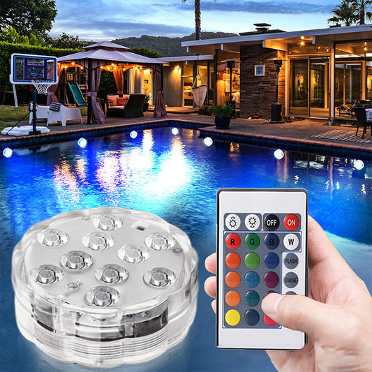 📢📢50% OFF !! ⏰Submersible Waterproof Remote Control LED Lights for Pool