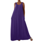 👗 LIMITED-TIME 50% OFF! ✨ Women's Sleeveless Maxi Dress – Solid Color, Side Pockets, A-Line, Durable Polyester 🌸