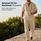 👕 LIMITED-TIME 50% OFF! 💥 Men's Cotton Linen Hooded Shirt & Pants Set – Breathable, Relaxed Fit, Vacation Ready ✨