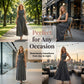 Women's Elegant Ruched Waist Dress with Pockets