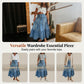 📢📢40% OFF !! ⏰Women's High Waisted Tiered A-Line Denim Maxi Skirt