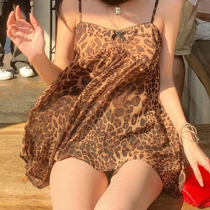 Women's Leopard Print Chiffon Camisole Top