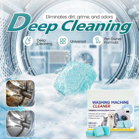 🏆 Last Day Special Price £9.99 ! 🔥Buy 2 Get 1 Free🎁Washing Machine Cleaner – 12 tablets, deep cleans inner tank & pet hair. Removes odours. No mess, just drop & run. 🧼