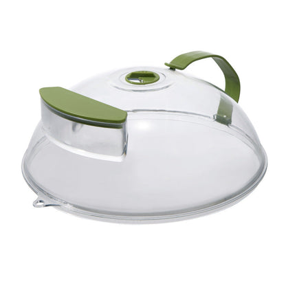 💦No more splashes! Clear microwave lid with handle & steam vent✨