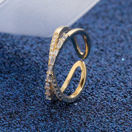 🔥2026 New Arrival ＆ Hot Sale ＆ 50％ Off🔥Adjustable Double Layer Criss-Cross Ring