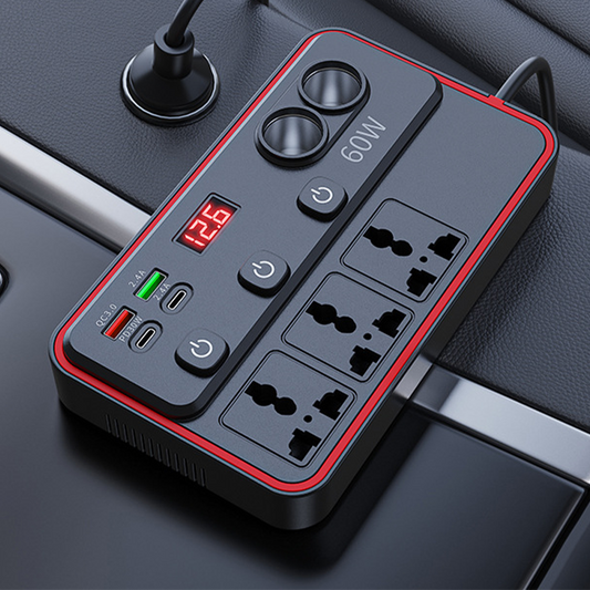 🔥Hot Sale🔥Multifunctional Car Charger with AC Outlets & USB