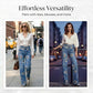📢📢40% OFF !! ⏰Women's Floral Print Straight-Leg Jeans
