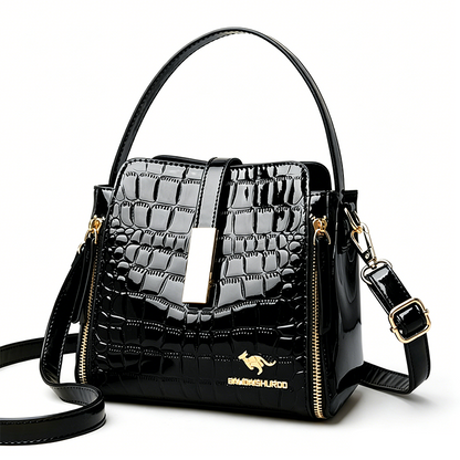 📢📢40% OFF !! ⏰Glossy Crocodile Pattern Women's Handbag