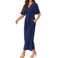 📢📢50% OFF !! ⏰Women's Elegant V-Neck Wide Leg Waist Tie Jumpsuit
