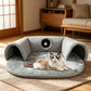 📢📢40% OFF !! ⏰Plush 2-in-1 Cat Tunnel Bed