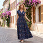 👗 50% OFF NOW!🌸 Floral V-Neck Maxi Dress – Elegant Smocked Waist & Premium Fabric – Summer Essential ✨