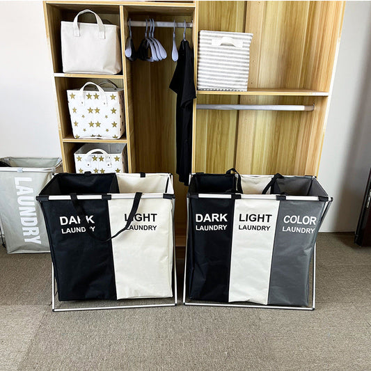 Foldable 3-Section Laundry Hamper Sorter