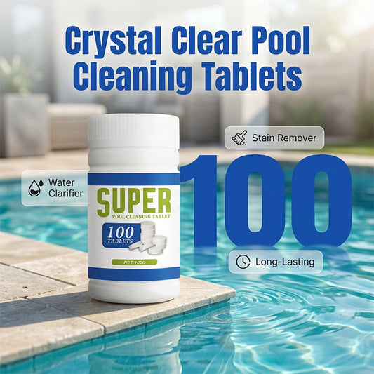🧼 Multi-Action Pool Cleaning Tablets – Removes Algae, Clarifies Water & Long-Lasting for Crystal Clear Pools 💧