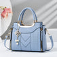 👜 LIMITED-TIME 50% OFF! ✨ Women's V-Stitched Satchel – Gold Hardware, Multi-Compartment, Top-Handle 🌸