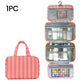 🧳 LIMITED-TIME 50% OFF! ✨ Striped Hanging Travel Toiletry Bag – 4 Compartments, Water-Resistant, Foldable 🚿
