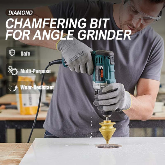 ⚙️ LIMITED-TIME 50% OFF! ✨ Diamond Chamfering Bit for Grinder – Multi-Function, Brazed Diamond, Universal Fit 💎