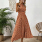 👗 LIMITED-TIME 50% OFF! ✨ Polka Dot Halter Neck Dress – Flowy, Flattering, Retro-Chic 🌼