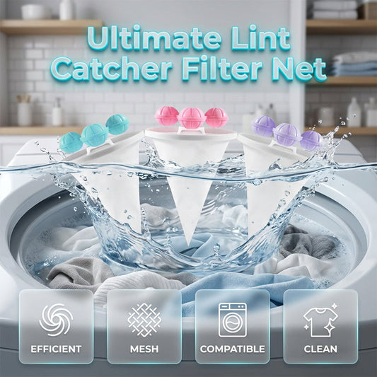 ⏳LAST DAY SALE ONLY￡7.99 FOR 3PCS!!🔥🧺 Floating Lint Catcher for Washing Machine – Traps Lint & Hair – Cleaner Laundry 🧼