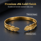 ✨ 50% OFF NOW! 🍃 18K Gold Plated Leaf Open Cuff Bracelet – Adjustable stainless steel – Nature-inspired design, perfect for daily elegance or gifting 💛