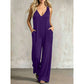 👗 50% OFF NOW! 🌞 Women's Effortless Summer V-Neck Jumpsuit – Flowy & lightweight – Breathable fabric, perfect for beach or brunch – easy one-and-done style 🌊