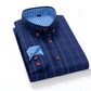 👔 LIMITED-TIME 50% OFF! 💥 Men's Modern Fit Windowpane Shirt – Contrast Details, Button-Down Collar, Premium Blend ✨