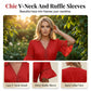 📢📢50% OFF !! ⏰Chic V-Neck Dress with Lace Cutout Details