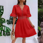 📢📢50% OFF !! ⏰Chic V-Neck Dress with Lace Cutout Details