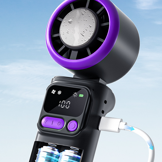 💥LIMITED-TIME 50% OFF! 💥Portable Cooling Fan with Ice Compress Plate