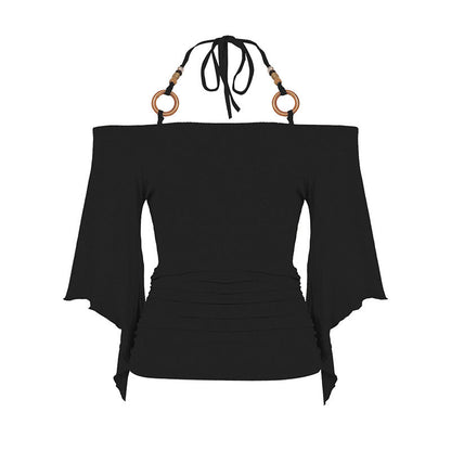 🎁New Arrival 50% OFF💥Women's Off-the-Shoulder Halter Neck Top