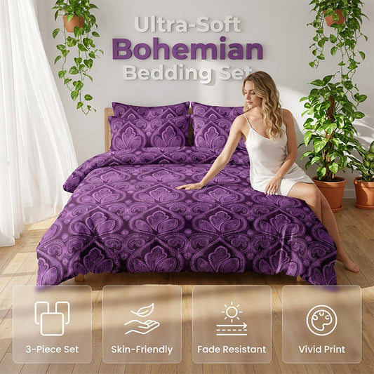 🛏️ LIMITED-TIME 49% OFF! ✨ Comfortable & Breathable Duvet Cover Set – Boho Print, Coordinated Pillow, Easy Care 🌿