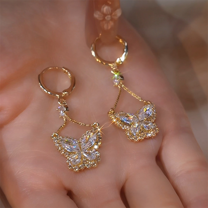 ⏳Limited-time 50% off⏰Sparkling Butterfly Drop Earrings🦋💎