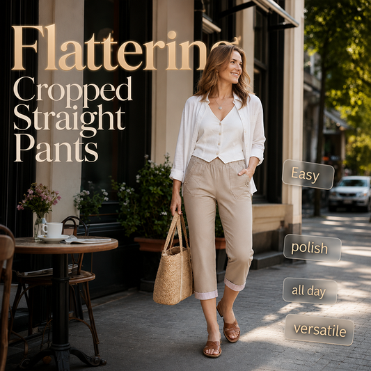 🎁 New Arrival 50% OFF 💥 Women's Casual Slim-Fit Cropped Trousers – Stretchy, Flattering & Perfect for Work, Weekends & Everything in Between ✨