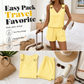 Women Summer Striped Sleeveless Vest Set