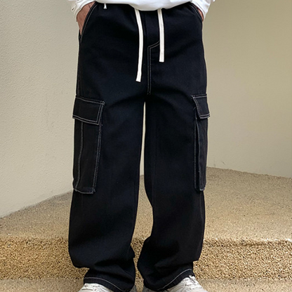 Utility Wide-Leg Cargo Jeans