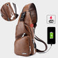 📢📢50% OFF !! ⏰Exquisite Gift - Men's Multifunctional High Quality Leather Chest Bag
