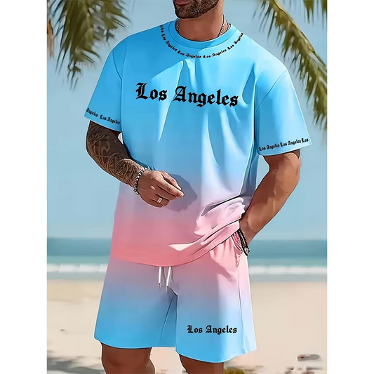 Men's Summer Casual Printed 2-Piece Set