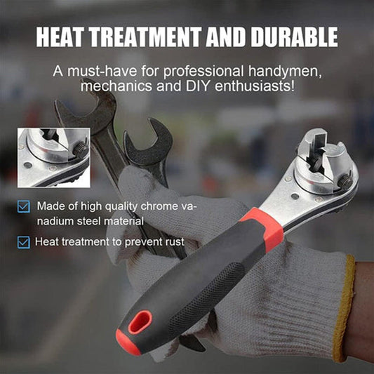 🔧 ADJUSTABLE ANGLE RATCHET WRENCH — Pivoting Multi-Position Head | 72-Tooth Fine Ratcheting |