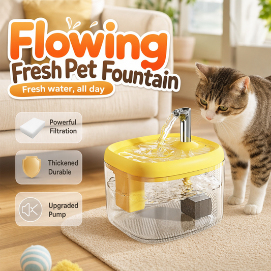 Silent Pet Drinking Dispenser with Food-Grade PET Bowl 🐾 Fresh, Flowing & Perfect for Picky Drinkers ✨