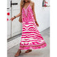 🌸Limited Sale 50% OFF🌸Women's Animal Print Backless Halter Maxi Dress