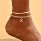 🌸 50% OFF NOW! ✨ Dainty Layered Gold Initial Anklets – Elegant design, lightweight & adjustable – Perfect for everyday charm & gifting 💛