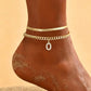 🌸 50% OFF NOW! ✨ Dainty Layered Gold Initial Anklets – Elegant design, lightweight & adjustable – Perfect for everyday charm & gifting 💛
