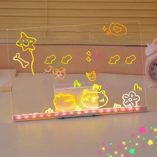 Kids DIY Illuminated Erasable Drawing Board Set